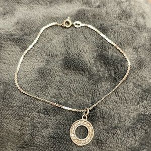 Sterling circle charm bracelet